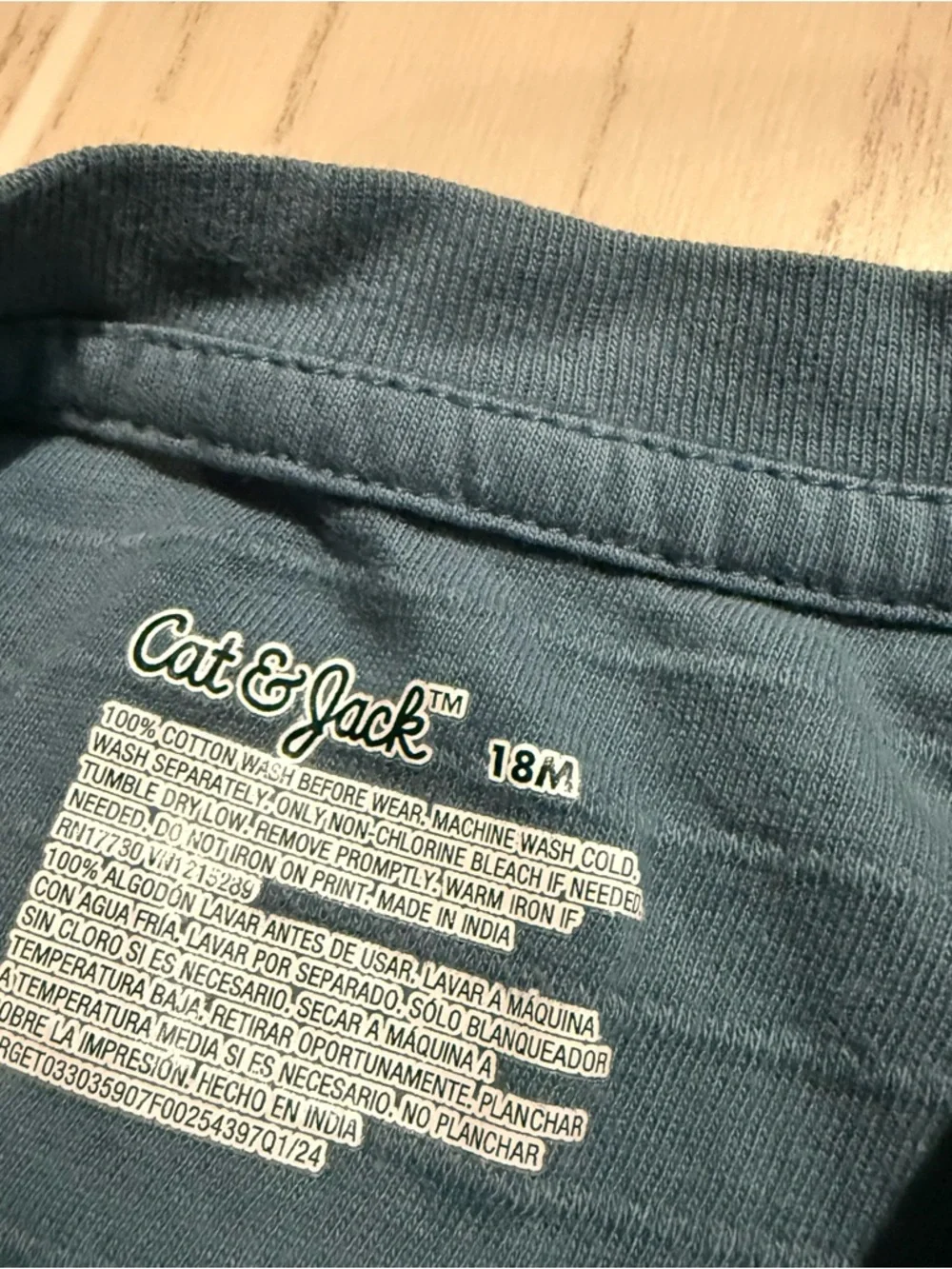 Cat & Jack Baby Boy 18M Outfit 3Pc‎ Set Blue Polo Shirt Shorts EUC